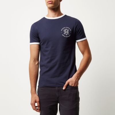 Navy ringer t-shirt
